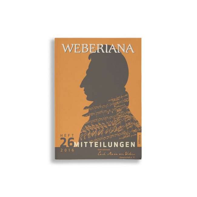 Buchcover Internationale Carl-Maria-von-Weber-Gesellschaft e. V. Weberiana 26